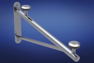 58mm Wall to Glass Stainless Steel Glass Canopy Fittings Hscp02-58