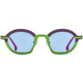 Round Titanium Polarized Sunglasses