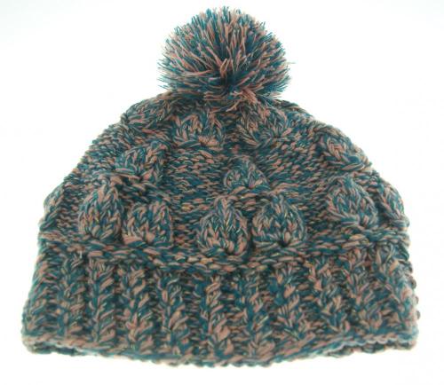 Ladies caldo vendita cavo lavorato a maglia Beanie acrilico con Pom Pom