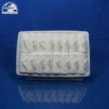 Disposable cotton airline hot towel