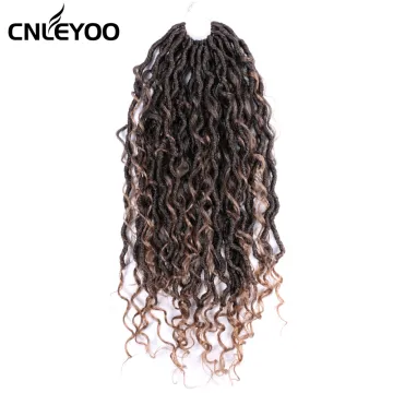 River Faux Locs Hair Red 18 Inch Factory Synthetic Goddess Faux Locs Crochet Braiding Hair Extension