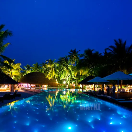 RGB Swimming Pool Lighting with Remote Control and Fiber Optic Star Light