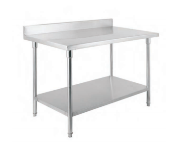 Table de travail de cuisine en acier inoxydable commercial pour boulangerie et restaurant