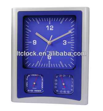 Siliver plastic weather station clock