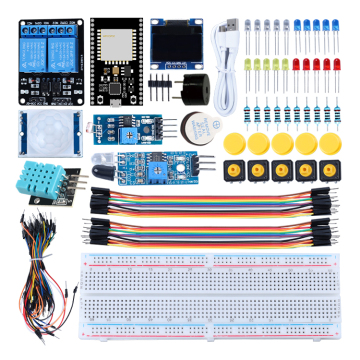 Factory ESP-32S Wi-Fi IoT Kit: Open Source C/C++ Programming STEM DIY Electronic Kit