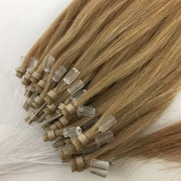 Bomb Quality lasting more than one year single link ring Malaysian micro bead human hair extensions