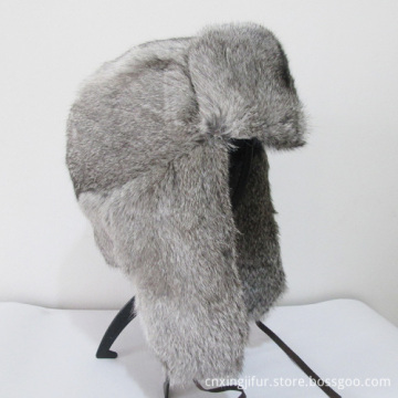 Fashional hare rabbit fur russian fur hat