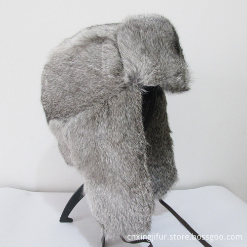 Fashional hare rabbit fur russian fur hat