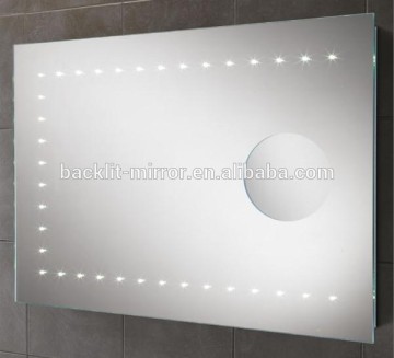 Professional illuminated mirror with maganifying UL standard