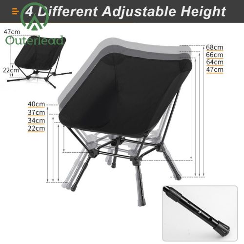 big camping chair Outerlead Folding Height Adjustable Moon Camping Chair Manufactory