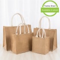 Custom Shopping Jute Tote Bag Burlap Eco Reusable