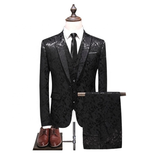 Top Design Men's Leather Breathable Wedding Suit