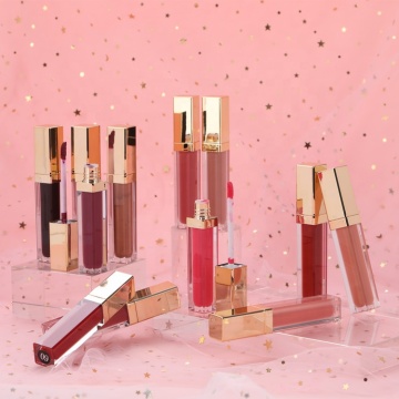 Wholesale Long-Lasting Frosted Square Tube Lip Gloss in Velvet Matte Finish with Pigment