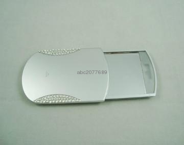 Slide cover regular mirror LED lighted makeup mirror