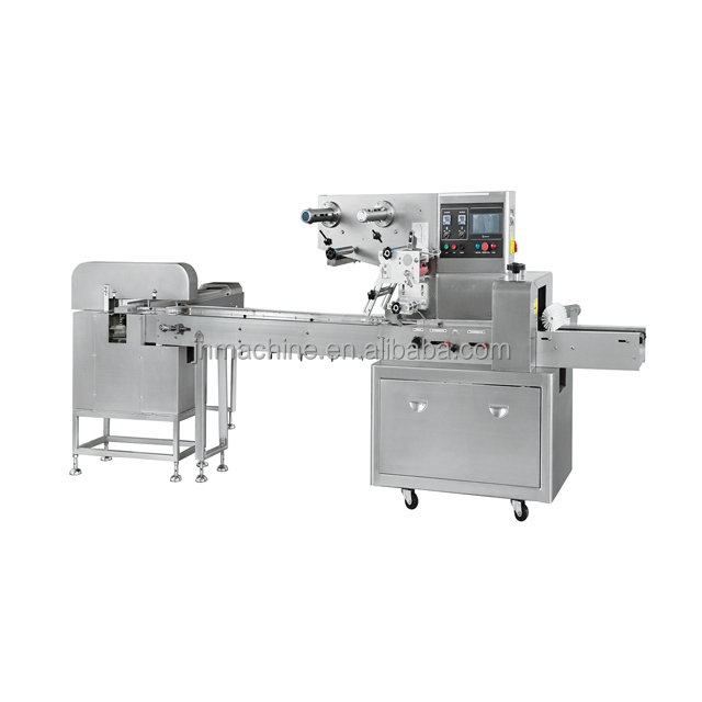 Automatic Horizontal Biscuits Cake Bread Candy Cookies Chocolate Bar Pillow Packing Machine Food Packaging Machine Pillow Bag Pa