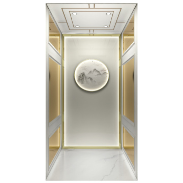 Holz Champagner Gold Edelstahl Villa Aufzug