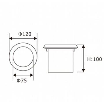 LEDER Weerbestendige 12W LED-grondinbouwlamp