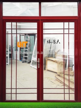 Hot sale product Pvc casement door with decorative door grill