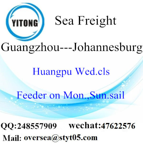 Consolidación de LCL del puerto de Guangzhou a Johannesburgo
