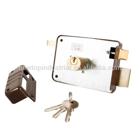 Wholesale factory brown steel and brass rim door lock