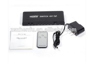 4x1 4-Port HDMI Powered Switcher for Full HD 1080P and 3D Support - Remote Control (5 inputs, 1 output)