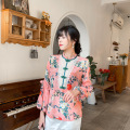 New Retro Printed Cheongsam Short Shirt