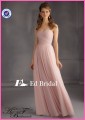NN04 Precio al por mayor corto y largo elegante rubor de gasa rosa vestido de dama de honor