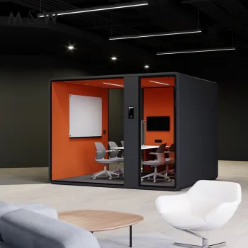 M&W Office Interior Design: Privacy Pods and Office Tables for Renovation