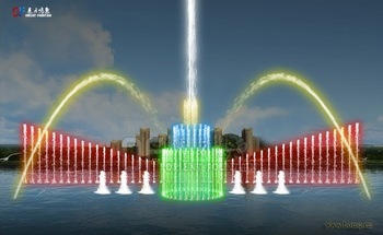 colorful led water fountain design