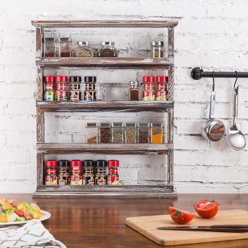 Best 4-Layer Bamboo and Wood Trays for Spice Organization and Storage