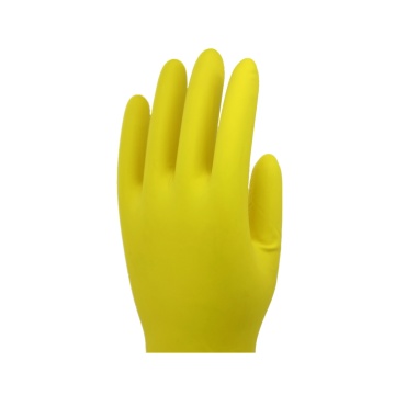 Unlied natural yellow rubber latex household cleaning kitchen gloves