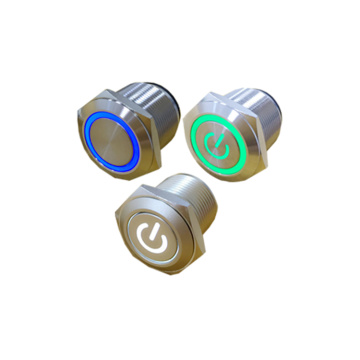 25mm üç renkli LED metal pushbutton kısa anahtar