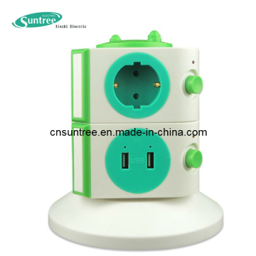230V 3 Pin Socket Electrical Plug Power Socket Outlet USB Wall Socket Vertical Socket Electric Switch and Socket