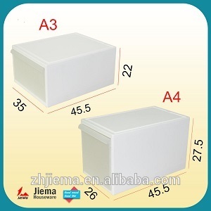 Foldable office furniture storage cabinet pp storage box for office