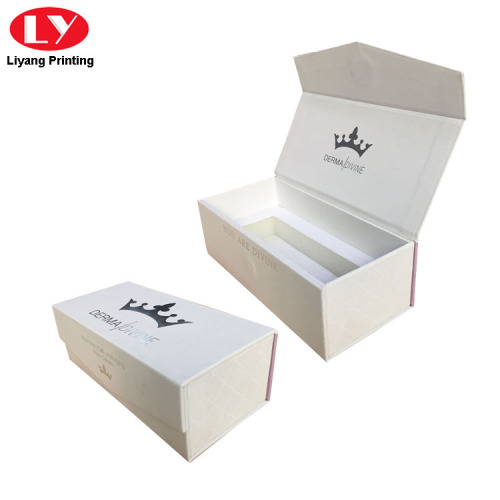 White Plain Gold Gift Box with Silver Logo