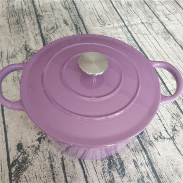 Enamel cast iron stew cooking pot