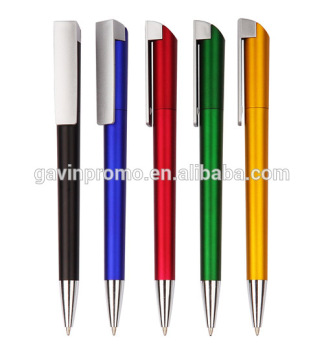 New design twist ball pen, matt paint spraying barrel with silver clip