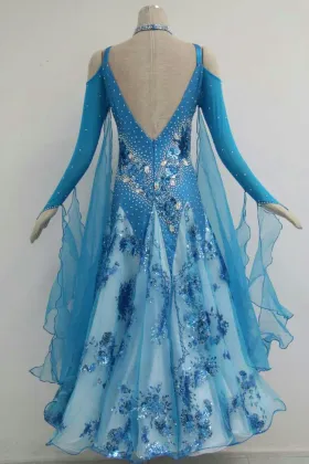 Blue ballroom attire ladies