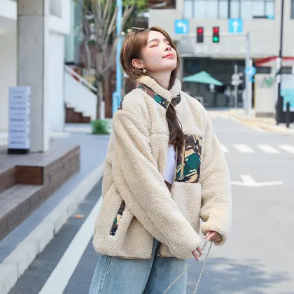 women's winter lamb wool coat