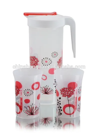 2015 plastic food safe pitcher with cup