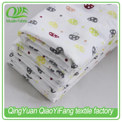 100% organic cotton yarn muslin swaddle blanket