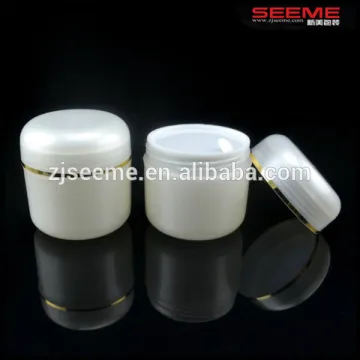 Pearl white plastic face cream jar cosmetic body scrub plastic jar
