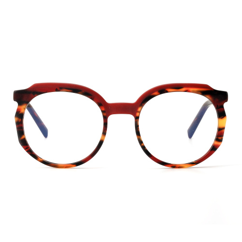 Lamination Acetate Frame For Woman Round Lamination Acetate Glasses For Women Supplier