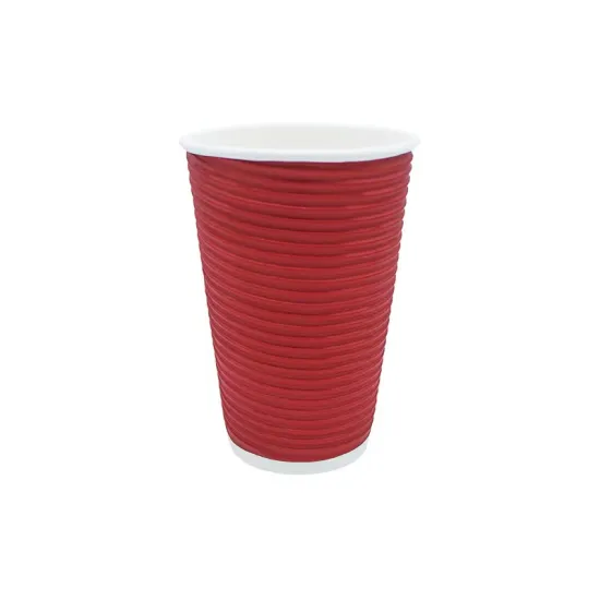 16oz Disposable Coffee Paper Cups with Lids