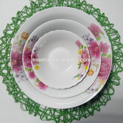 two flower ceramic bowl wholesale, ceramic bow sets wih cheap price