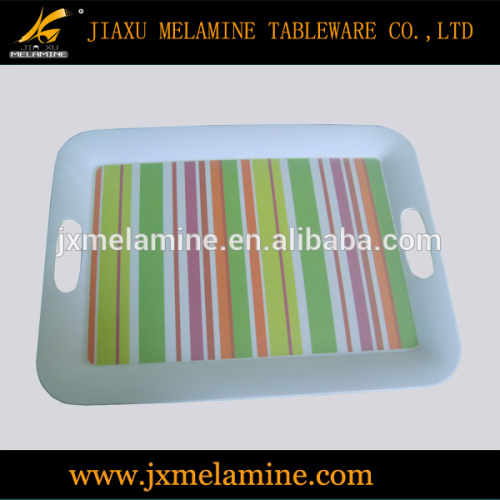 16"melamine serving tray with handle