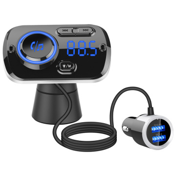 Wholesale QC3.0 Fast Charge Bluetooth Car FM Transmitter with MP3 Player and Atmosphere Light Display