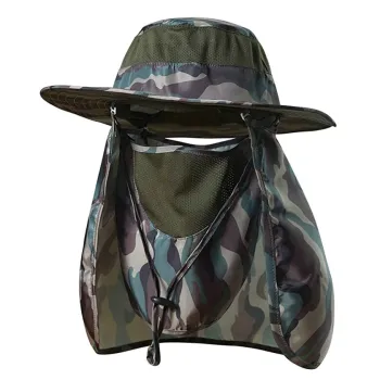 UPF 50+ Summer Sun Protection Neck Flap Sun Cap for Hiking and Fishing