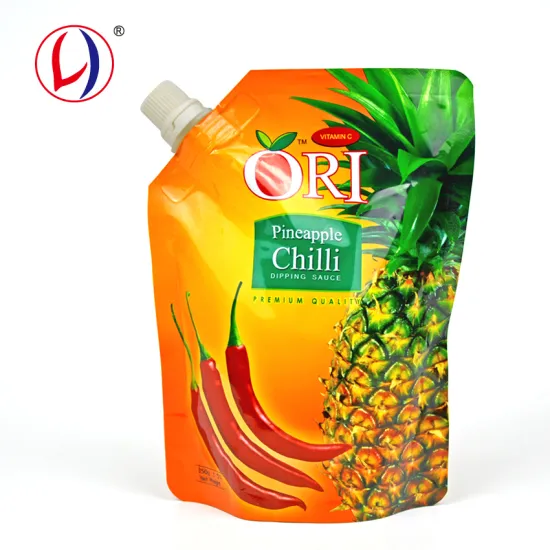 BRC Certified OEM Printing Logo Pineapple Chilli Sauce Packaging Pouch