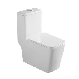 SMOOW simple design ceramic rimless washdown one piece wc toilet bowl for public hotel home